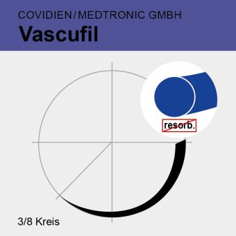 Vascufil blau monof. USP 5/0 75cm, 2xKV-11 