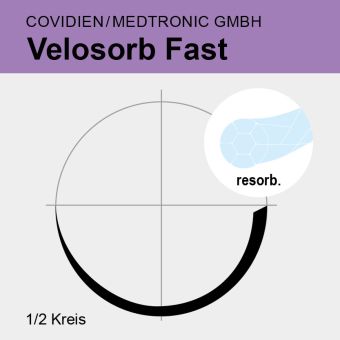 Velosorb Fast ungef. gefl. USP 5/0 75cm, CV-23 