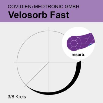 Velosorb Fast viol. gefl. USP 6/0 45cm, P-10 