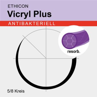 Vicryl Plus viol. gefl. USP 2/0 90cm, 2xUR6 