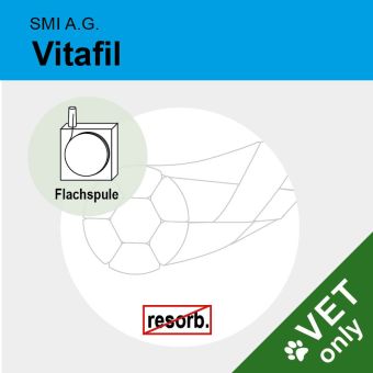 Vitafil Polyester weiss gefl. USP 7 40m, Spule 